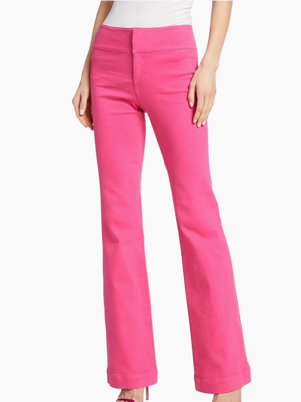 Alice + Olivia Bright Pink Flare Jeans new